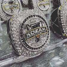 Kozak Cup championship rings on display